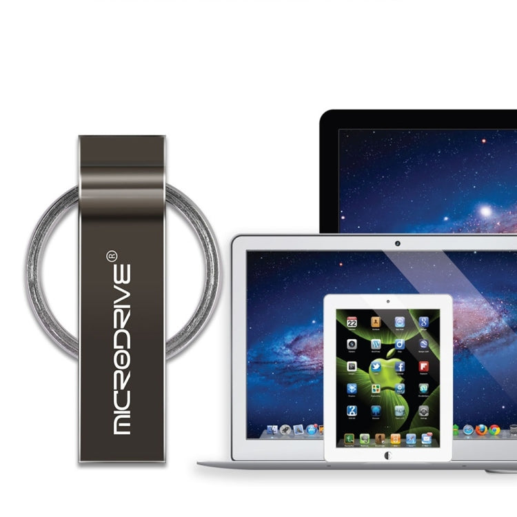 MicroDrive 4GB USB 2.0 メタルキーチェーン Uディスク、4GB