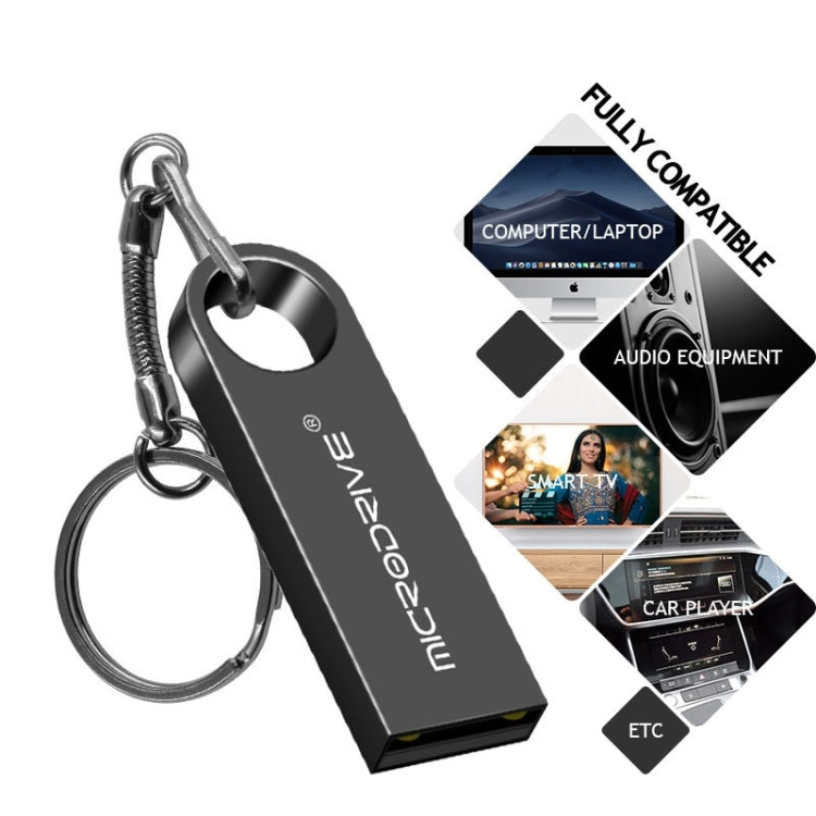 MicroDrive 16GB USB 2.0 メタル防水高速 Uディスク（グレー）、16GB