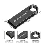 MicroDrive 16GB USB 2.0 メタル防水高速 Uディスク（グレー）、16GB
