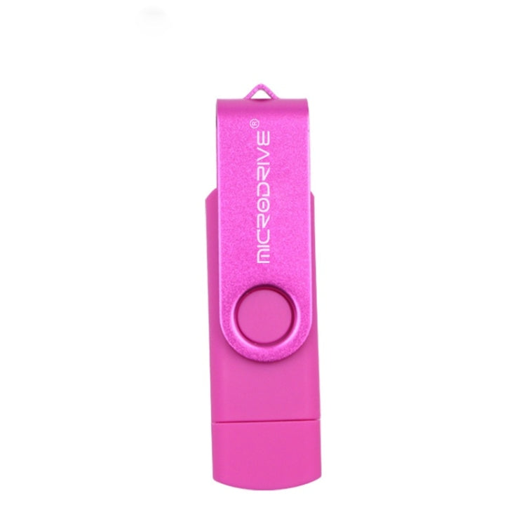 MicroDrive 32GB USB 2.0 モバイルコンピューター デュアルユース 回転式 OTG メタル Uディスク、32GB