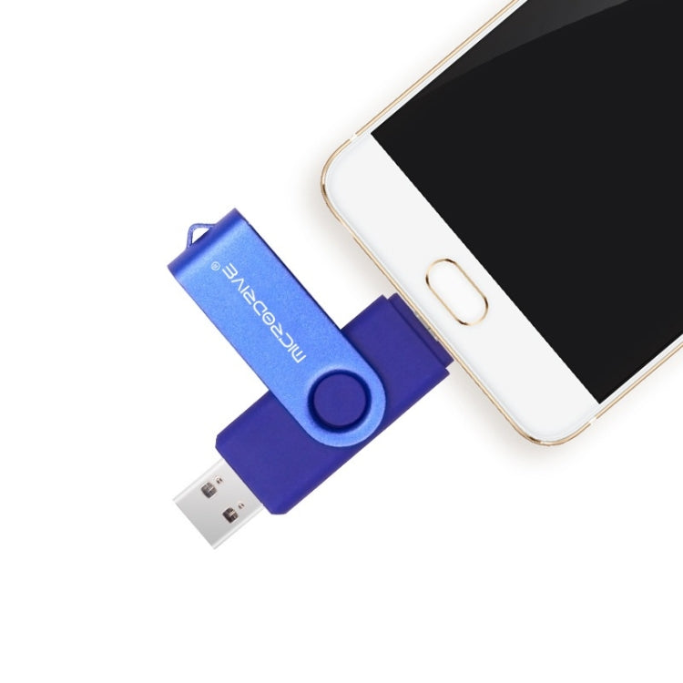 MicroDrive 32GB USB 2.0 モバイルコンピューター デュアルユース 回転式 OTG メタル Uディスク、32GB