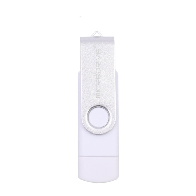 MicroDrive 32GB USB 2.0 モバイルコンピューター デュアルユース 回転式 OTG メタル Uディスク、32GB