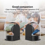 本物の3D TWS 磁気ワイヤレス Bluetooth ステレオサラウンド HiFi スピーカー フル透明ホーム