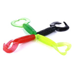 HENGJIA SO105 20個入り 3.5cm/0.9g ダブルテールベイト 海釣り用ソフトベイト