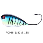 HENGJIA PO036 8cm/13g ビッグマウス シングルフック 水面波打ちハードベイトルアー アウトドア釣り用ルアー 釣り餌 釣り道具, PO036-1, PO036-2, PO036-3, PO036-4, PO036-5, PO036-6, PO036-7