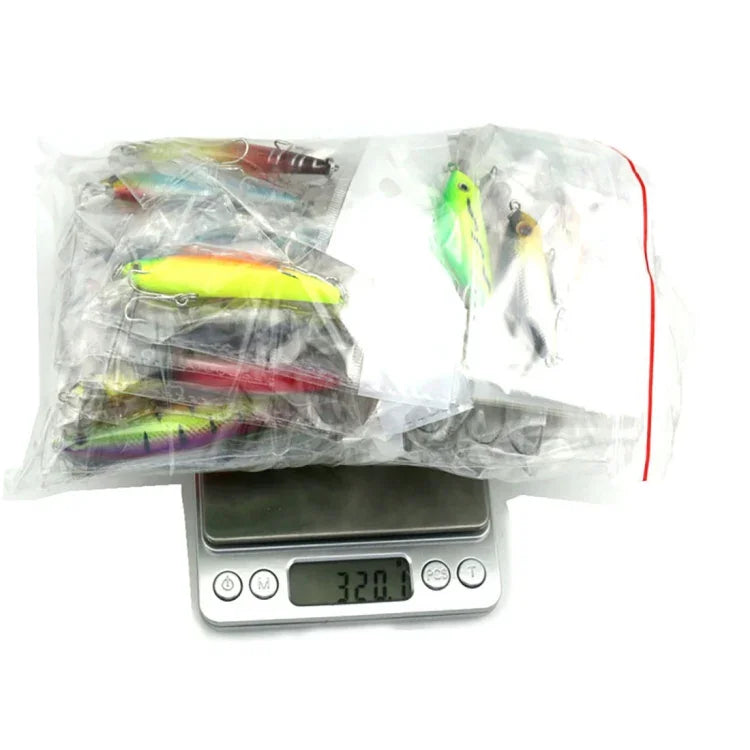HENGJIA Set002 43個セット メタルスパンコール フェイクベイト 新鮮なシーバス用釣り餌セット, 長さ: 5～10.5cm, 袋入り
