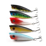 HENGJIA PO035 6cm/6g 5個セット シミュレーションハードベイト 釣りルアーセット 釣り餌 淡水・海水対応, PO035 5個入り