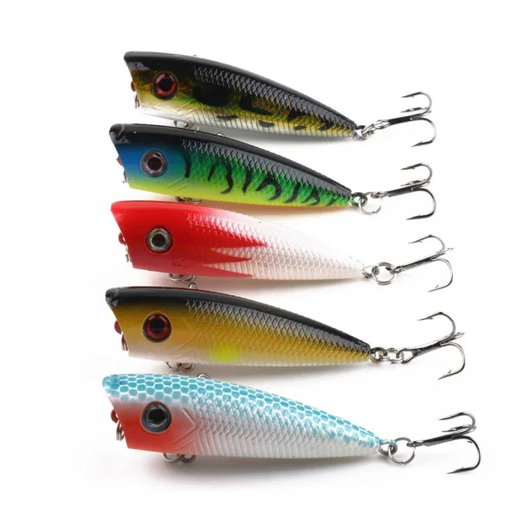 HENGJIA PO035 6cm/6g 5個セット シミュレーションハードベイト 釣りルアーセット 釣り餌 淡水・海水対応, PO035 5個入り