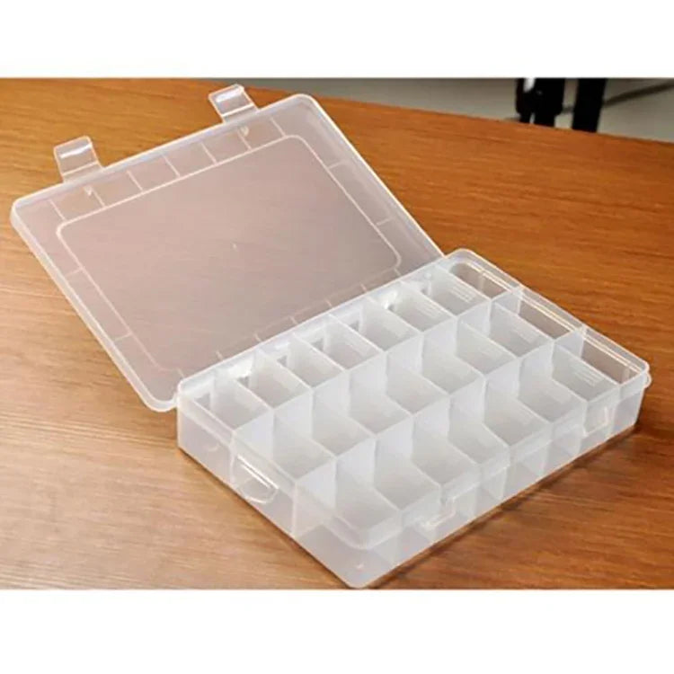 HENGJIA qt022 24格子 防水多機能釣り道具収納 透明釣り道具ボックス, qt022