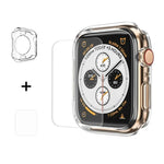 ENKAY Hat-Prince 2イン1 TPU半透明ケース＋3Dフルスクリーン PET曲面熱曲げフィルム Apple Watch Series 6 / 5 / 4 / SE 3 / SE 2 / SE 1 44mm用、F Apple Watch Series 6 / 5 / 4 / SE 3 / SE 2 / SE 1 44mm用