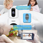 Anpwoo - YT003 2.0 Mega 3.6mm Lens Wide Angle 1080P Smart WIFI Monitor Camera , Support Night Vision & TF Card Expansion Storage, EU Plug - Trustpick