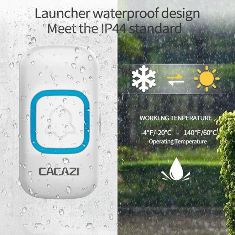 CACAZI V028F Wireless Music Doorbell without Battery - Trustpick