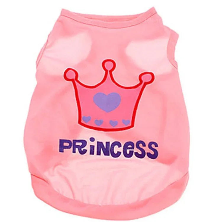 Cute Little Pet Dog Clothes Crown Vest Pet Clothes - Trustpick