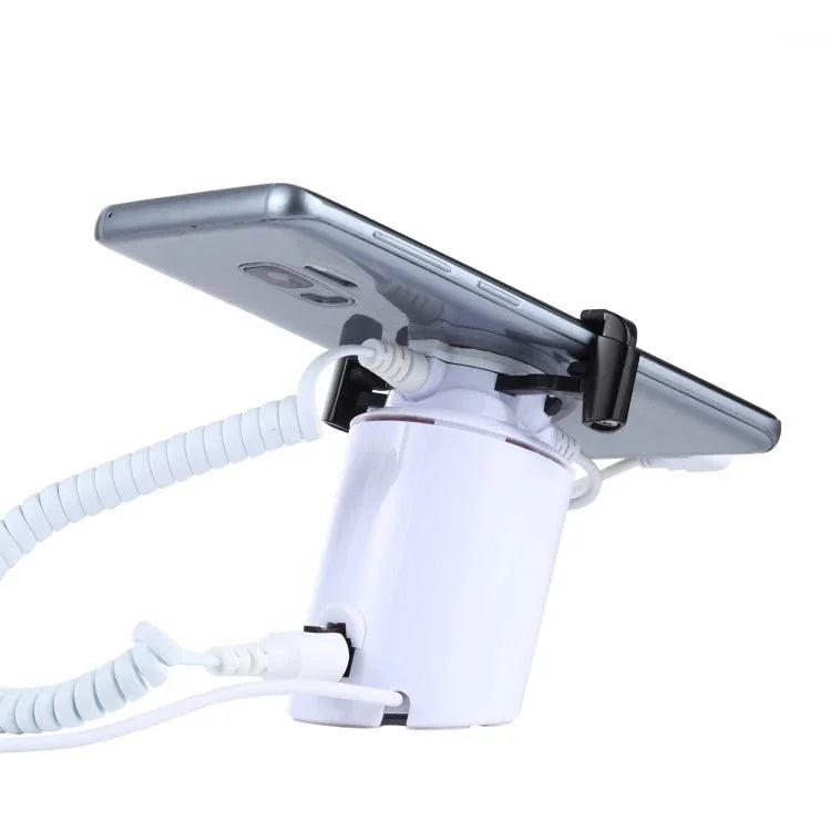 Cylindrical Display Stand Security System Burglar Alarm / Anti - theft Alarm Display Holder with Infrared Remote Control for Mobile Phones with Type - C / USB - C Port - Trustpick