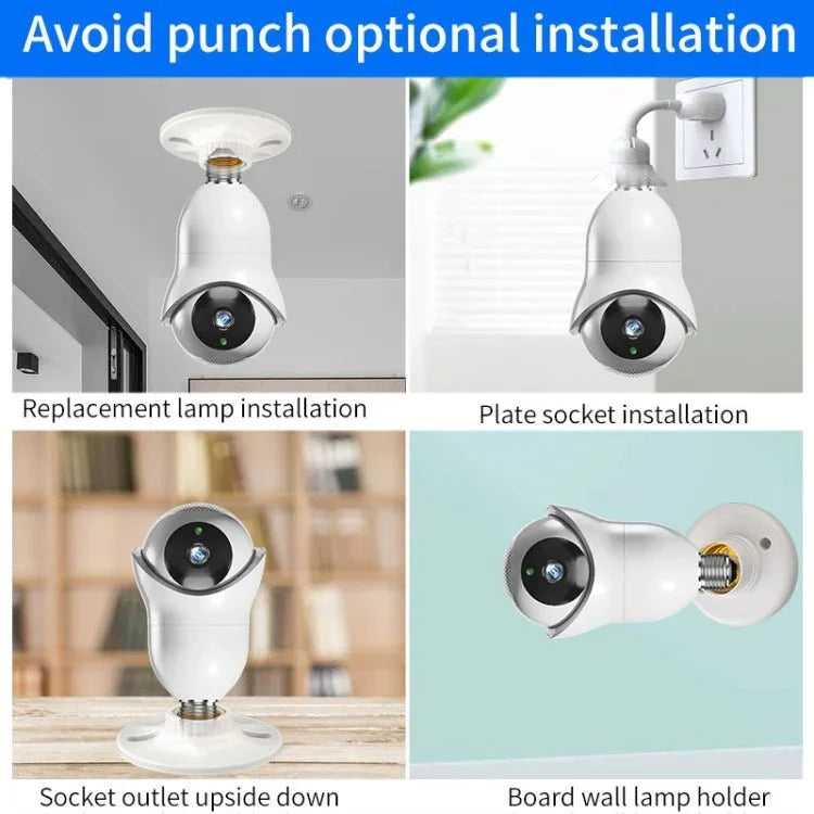 DP31 2.0MP HD Light Bulb WiFi Surveillance Camera, Support Motion Detection, Night Vision - Trustpick