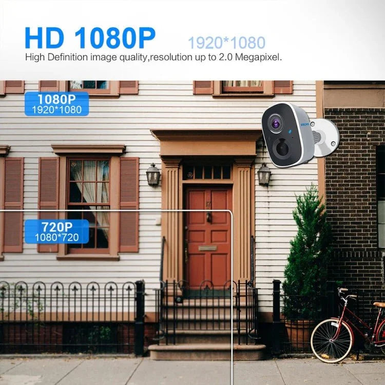 ESCAM G14 Rechargeable 1080P Full HD AI Recognition Infrared Night Vision WiFi Camera - Trustpick