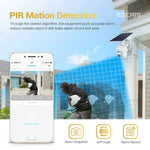 ESCAM QF280 HD 1080P IP66 Waterproof WiFi Solar Panel PT IP Camera without Battery, Support Night Vision / Motion Detection / TF Card / Two Way Audio - Trustpick