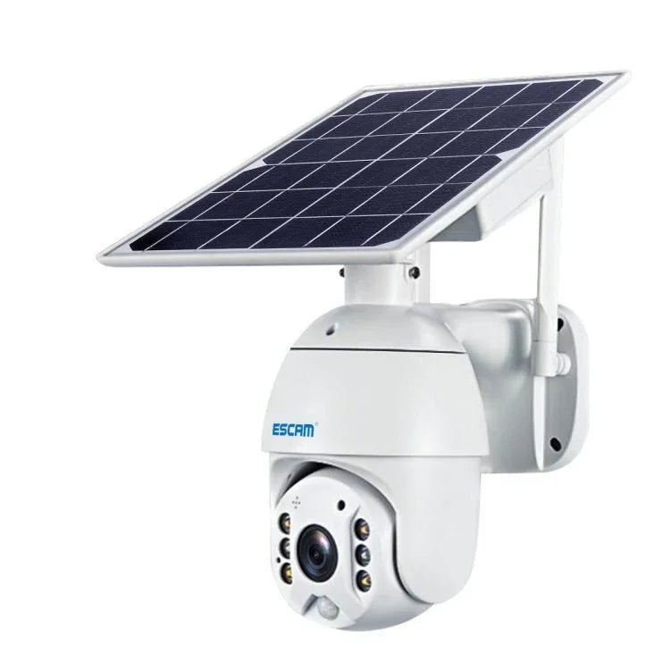 ESCAM QF480 US Version HD 1080P IP66 Waterproof 4G Solar Panel PT IP Camera without Battery, Support Night Vision / Motion Detection / TF Card / Two Way Audio - Trustpick