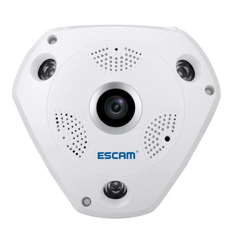 ESCAM Shark QP180 960P 360 Degrees Fisheye Lens 1.3MP WiFi IP Camera, Support Motion Detection / Night Vision, IR Distance: 10m - Trustpick