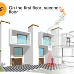 FY - 0256 2 in 1 PIR Infrared Sensors (Transmitter + Receiver) Wireless Doorbell Alarm Detector for Home / Office / Shop / Factory, EU Plug - Trustpick