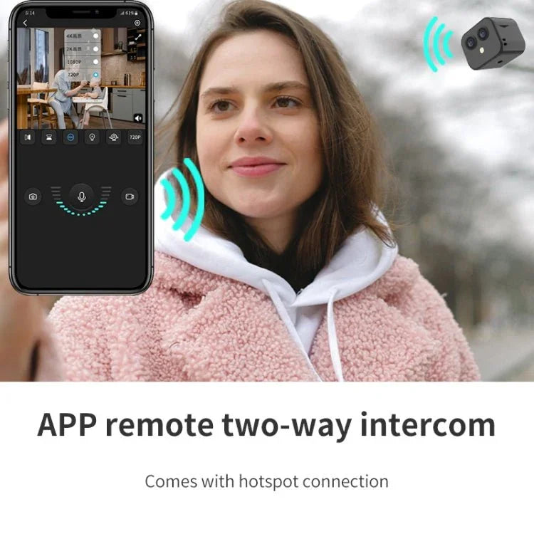 HD 4K Dual Lens Wifi Camera Mobile Phone Wireless Remote Two Way Intercourse Monitoring Camera - Trustpick