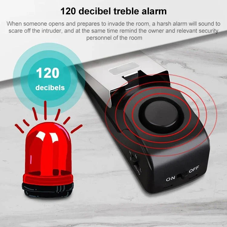 HH - MD001 Door Stop Wedge Alarm for Home and Travel - Trustpick