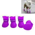 Lovely Pet Dog Shoes Puppy Candy Color Rubber Boots Waterproof Rain Shoes, S, Size: 4.3 x 3.3cm - Trustpick