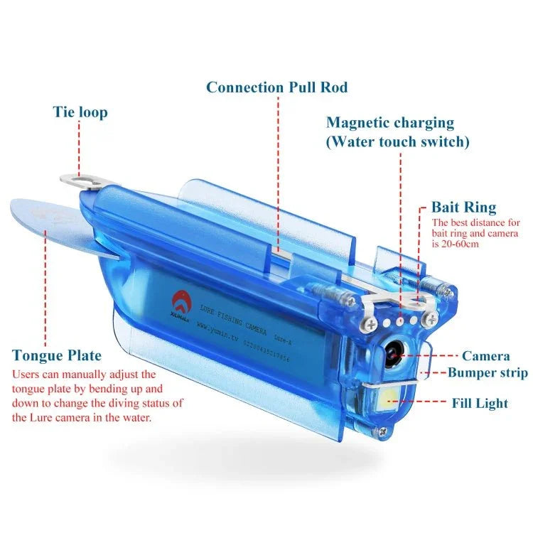 Lure 1080P Wireless Underwater Fishing Video Camera with Loop Recording / APP Remote Control - Trustpick