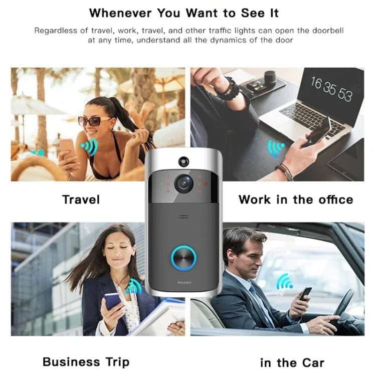 M3 720P Smart WIFI Ultra Low Power Video Visual Doorbell,Support Mobile Phone Remote Monitoring & Night Vision - Trustpick