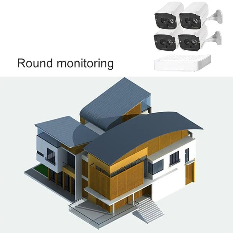 N4B7 - Mini/L 4 Ch 720P 1.0 Mega Pixel IP Camera NVR Kit, Support Night Vision / Motion Detection, IR Distance: 20m - Trustpick