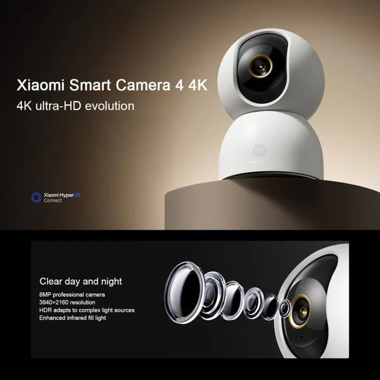 Original Xiaomi Smart Camera 4 4K Dual - band Wi - Fi 6 8MP HDR AI Tracking Night Vision Two - Way Audio Home Security Baby Monitor Pet Camera - Trustpick