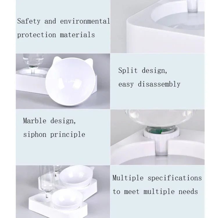 Pet Bowl Anti - tipping Automatic Drinking Water Feeding Bowl - Trustpick