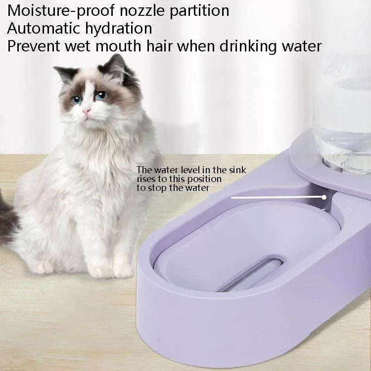 Pet Supplies Dog Cat Food Bowl Folding Rotating Double Bowl - Trustpick