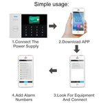 PG - 105 - GSM GSM/GPRS + WiFi Intelligent Alarm System with Touch Keypad & LCD Screen & RFID Function, US Version - Trustpick