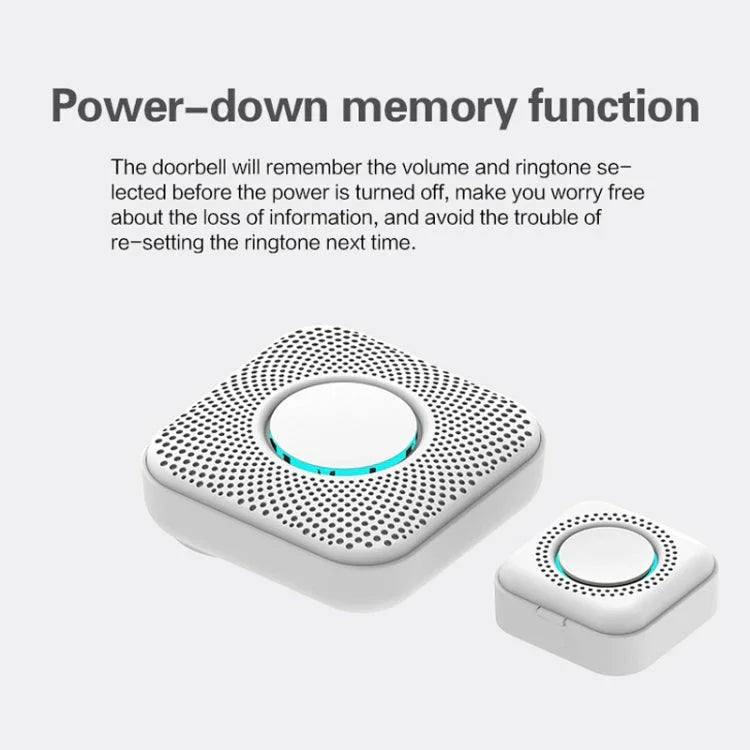 PJ - 16 Intelligent Wireless Doorbell with 8 - level Volume Adjustable & 36 Ringtones, EU Plug - Trustpick