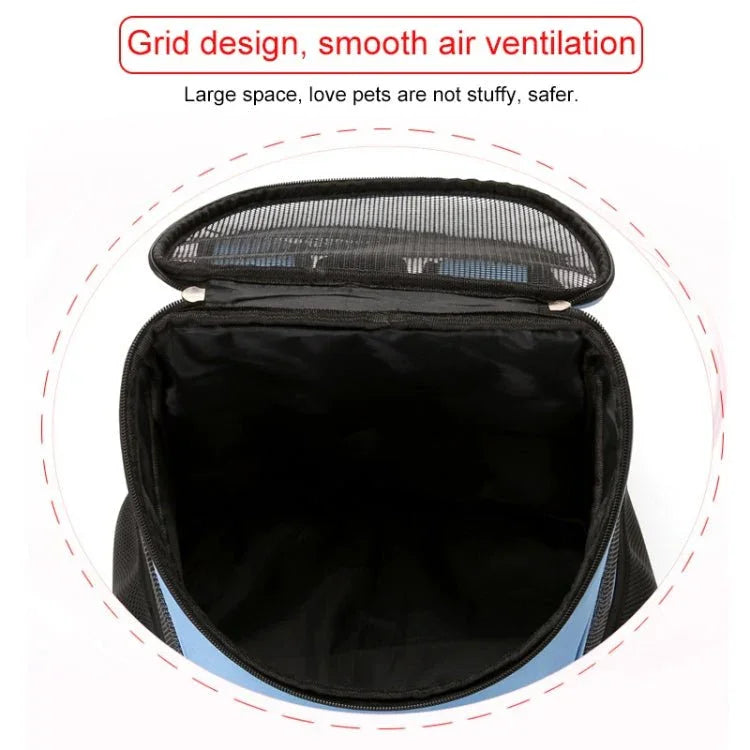 Portable Folding Nylon Breathable Pet Carrier Backpack, Size: 33 x 30 x 24cm - Trustpick