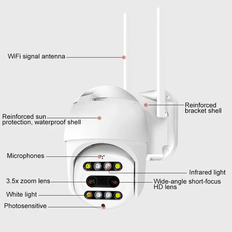 QX48 Pixels 1080P HD Wireless IP Camera, Support Motion Detection & Infrared Night Vision & TF Card - Trustpick