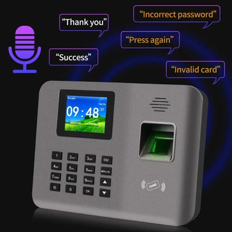 Realand AL325D Fingerprint Time Attendance with 2.4 inch Color Screen & ID Card Function & WiFi & Battery - Trustpick