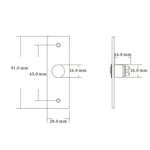 S28 Stainless Steel Narrow Strip Self - reset Electronic Access Control System Switch Out Button - Trustpick