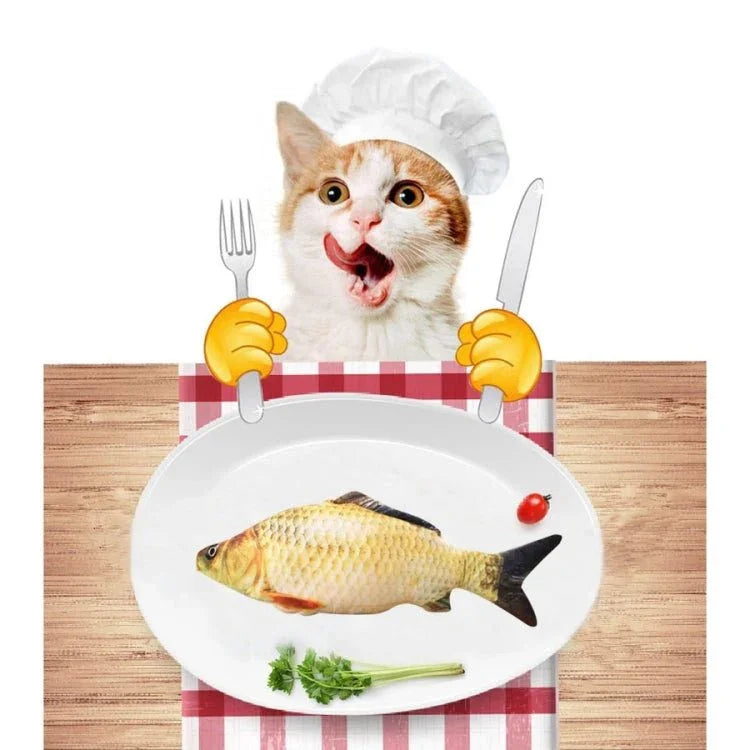 Simulation Fish Toy Funny Cat Toy Fish Stuff Scratching Post Board Toy, Small Size: 21.5 x 8.0 x 5.0cm - Trustpick