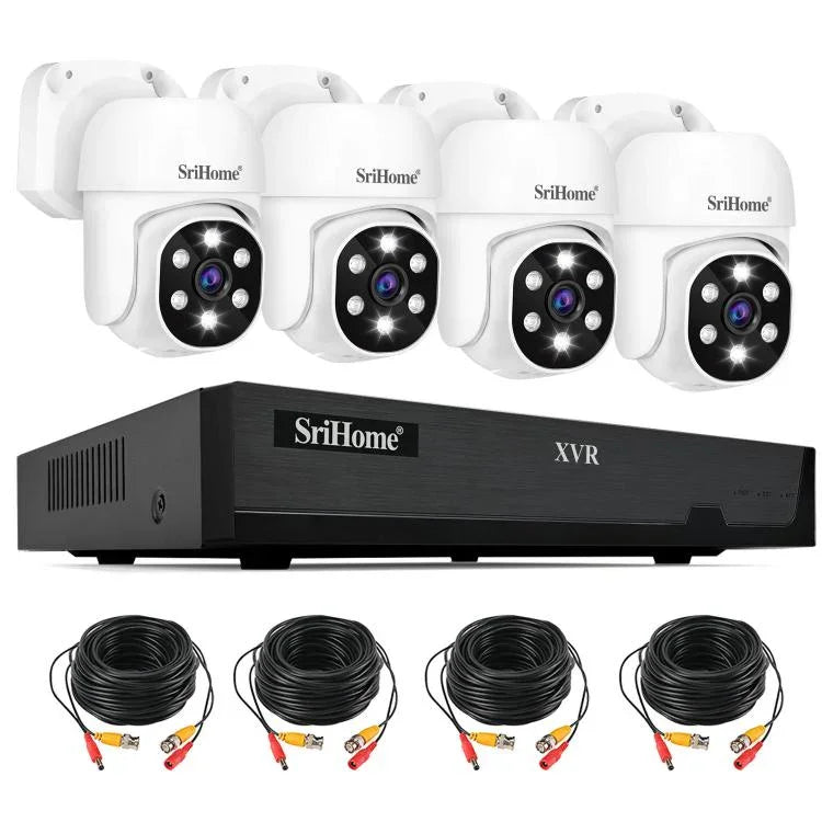 SriHome NVS008 - AHD030 2MP HD 4 - CH XVR NVR Camera Network Video Recorder Kit - Trustpick