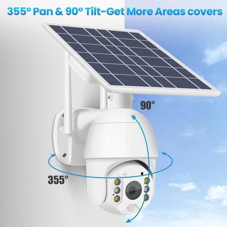 T16 1080P Full HD 4G (EU Version) Network Monitoring Solar Powered Camera, Support PIR + Radar Alarm, Night Vision, Two Way Audio, TF Card - Trustpick