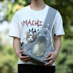 TAILUP Pets Carry Out Shoulder Bag Convenient Foldable Leather Chest Bag - Trustpick