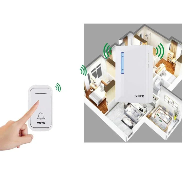 VOYE V015F Home Music Remote Control Wireless Doorbell with 38 Polyphony Sounds - Trustpick