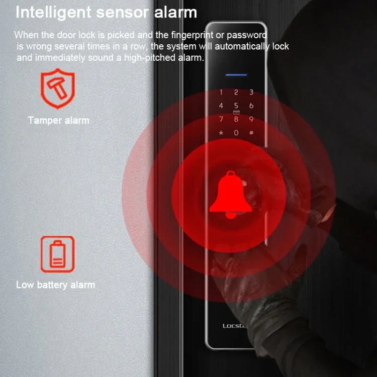 Wifi Fingerprint Lock Home Security Door Password Lock Supports APP Remote Unlocking - Trustpick