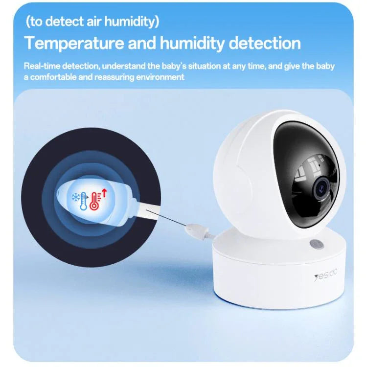 Yesido KM28 5 inch LCD Screen 2.4G WiFi Baby Monitor Care Camera, Plug: UK Plug - Trustpick